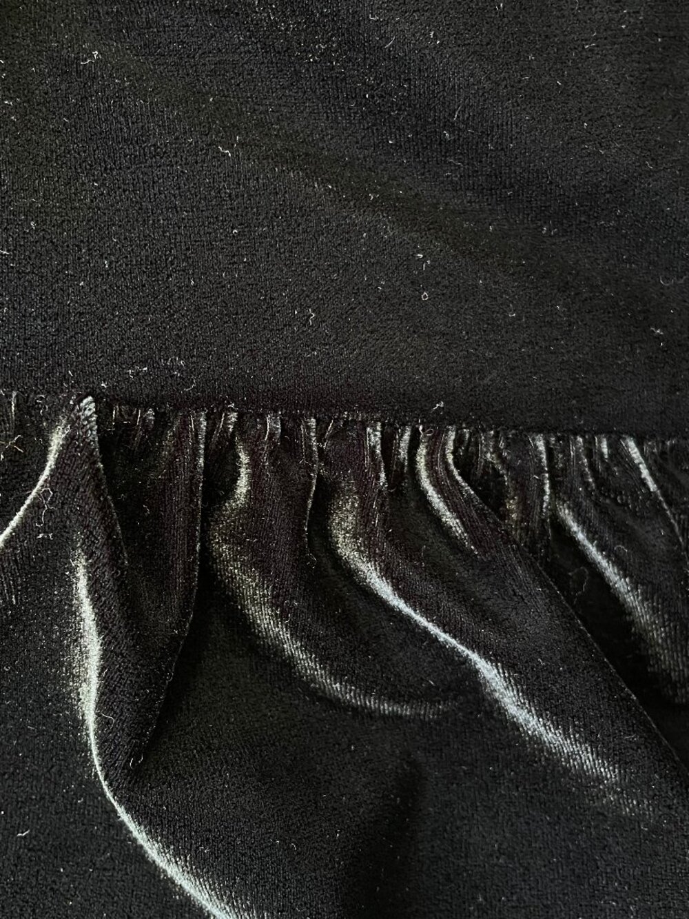 Dark Romantic Black Velvet Faux‑Wrap Long Sleeve Top XL by Talbots - Picture 6 of 6